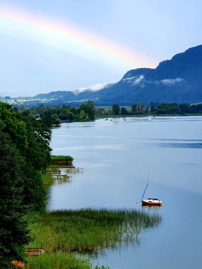 Maren Seeblick Appartement Haus Haensel&Gretel Direkt Am Ossiacher See Mit Hallenbad Skiarena Gerlitzen Stiegl المظهر الخارجي الصورة