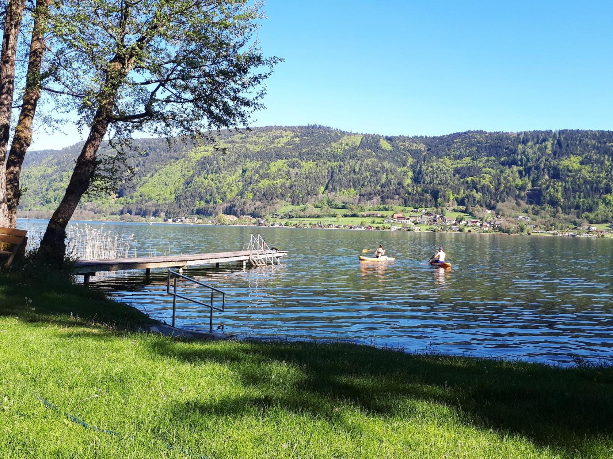 Maren Seeblick Appartement Haus Haensel&Gretel Direkt Am Ossiacher See Mit Hallenbad Skiarena Gerlitzen Stiegl المظهر الخارجي الصورة