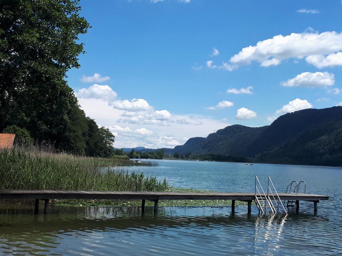 Maren Seeblick Appartement Haus Haensel&Gretel Direkt Am Ossiacher See Mit Hallenbad Stiegl المظهر الخارجي الصورة