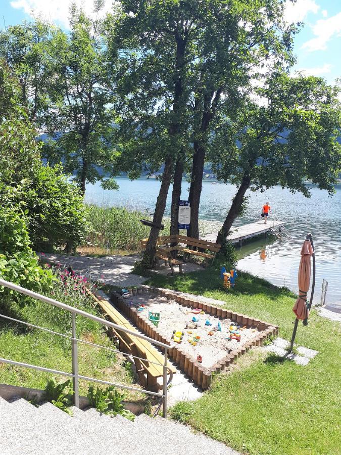 Maren Seeblick Appartement Haus Haensel&Gretel Direkt Am Ossiacher See Mit Hallenbad Stiegl المظهر الخارجي الصورة